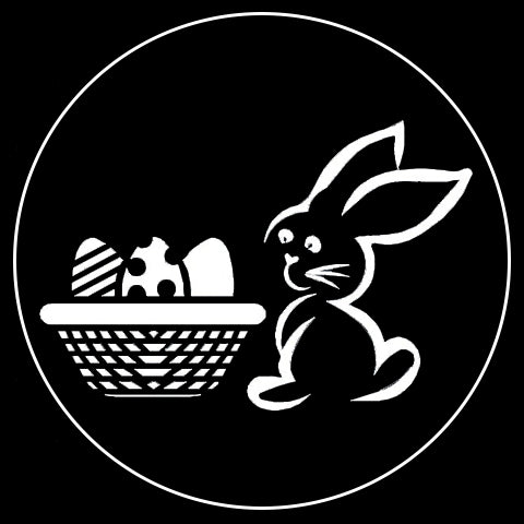 Easter Bunny Gobo - Easter Egg Basket