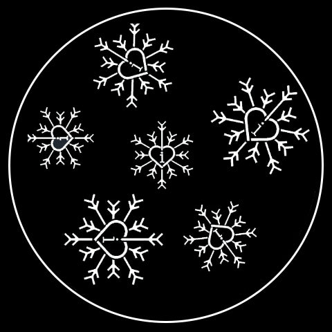 Christmas Heart Snowflake Gobo Series