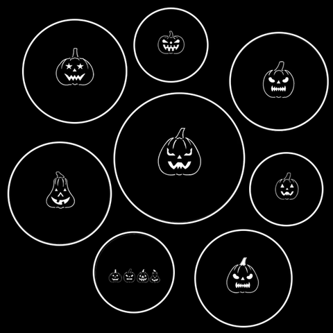 Halloween Jack-O-Lantern Pumpkin Gobo Series of 8 Designs