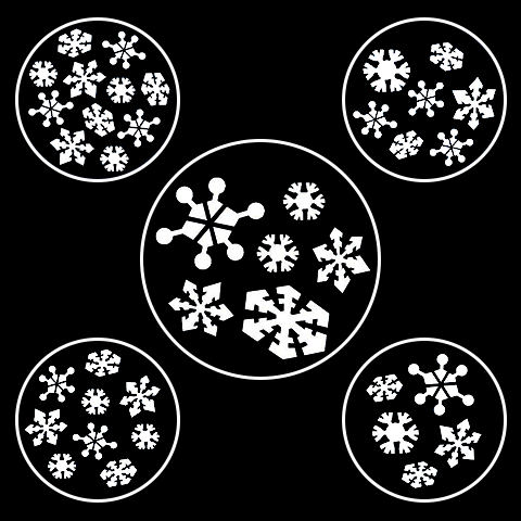 Retro Snowflake Gobo Collection