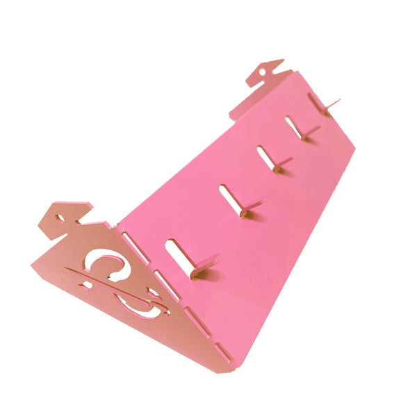 Thread Display Shelf for 5 Medium Spools on a Pegboard or Slot Board