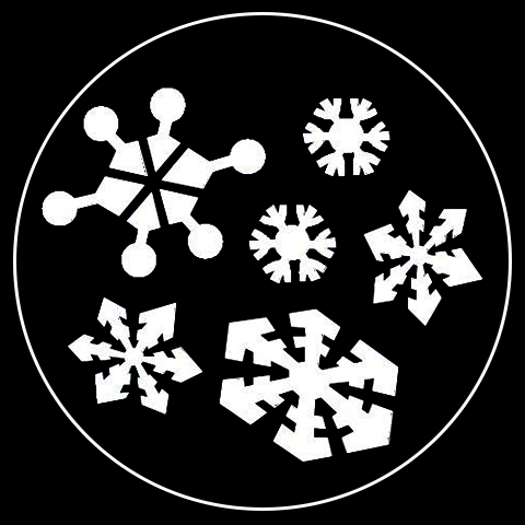 Retro Snowflake Series, Gobo 1 of 5