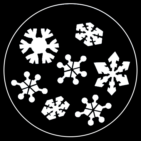 Retro Snowflake Gobo Series, Set of 5