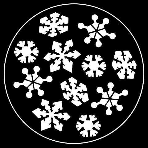 Retro Snowflake Series, Gobo 5 of 5
