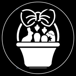Easter Basket Gobo - chocolate bunny, Easter egg, carrots