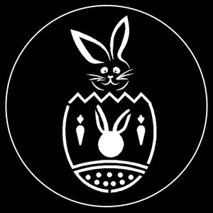 Easter Bunny Gobo - in cracked Easter eggshell