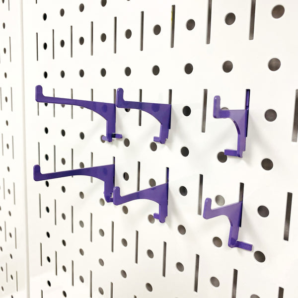 Basic Hooks Set of 6 for Pegboard or Slot Board