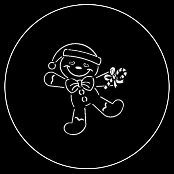 Christmas Gingerbread Gobo Series of 8 Designs