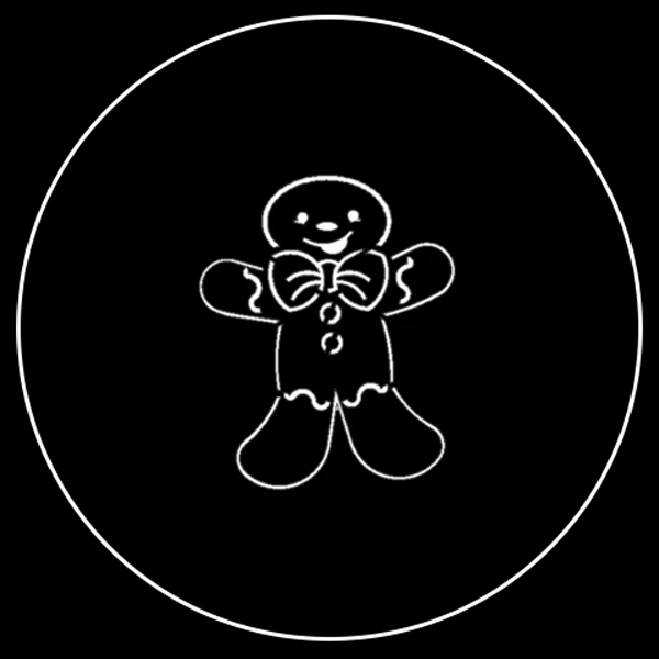 Christmas Gingerbread Gobo Series of 8 Designs